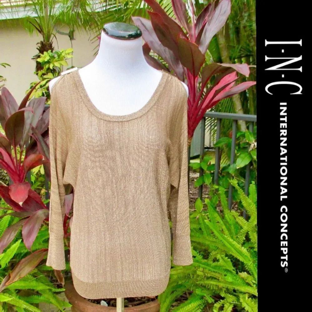 INC International Concepts Cold Shoulder Top